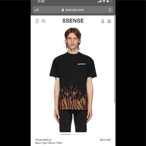 Palm Angels Tiger Flame T-Shirt